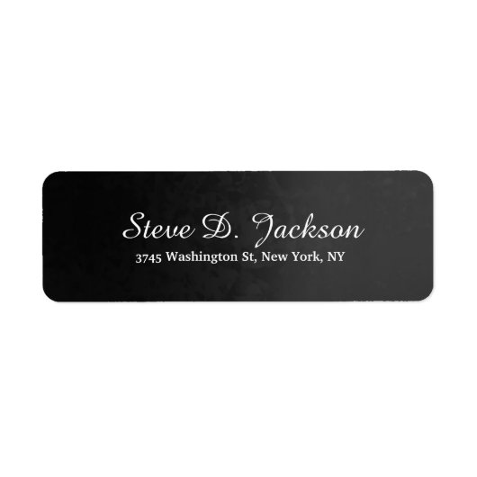 Unieke verloopDark Gray Script Handschrift Etiket (Voorkant)
