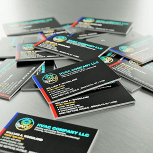 Unieke Verwarming- en Koelingsbedrijf Logo Slogan Magnetisch Visitekaartje