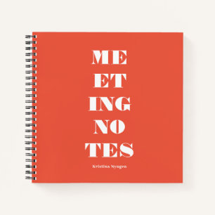 Unieke, vetgedrukte typografie Oranje Witte Vergad Notitieboek