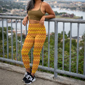 Unieke vette gele oranje verticale strepen koel leggings