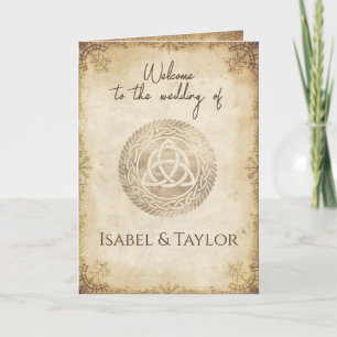 Unieke Viking Wedding Program Kaart
