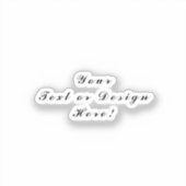 Unieke Vinyl Sticker – Ontwerp of Tekst op uw mani (Voorkant)