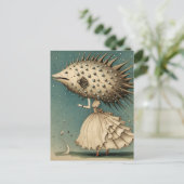 Unieke vis Mode Briefkaart (Staand voorkant)