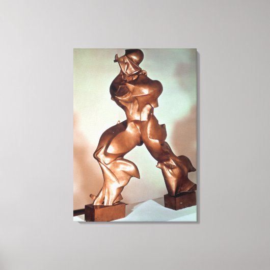 Unieke vormen van continuïteit in de ruimte, 1913  canvas afdruk (Voorkant)