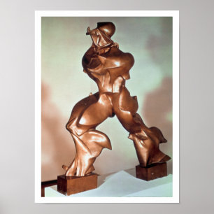 Unieke vormen van continuïteit in de ruimte, 1913 poster