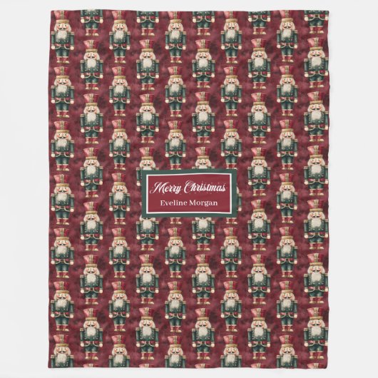 Unieke waterverf feestelijke deep tones vakantiewo fleece deken (Voorkant)