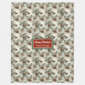 Unieke waterverf neutrale tinten dennenappels deke fleece deken (Voorkant)