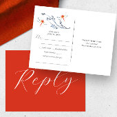 Unieke Waterverf Trouwlied Aanvraag RSVP Briefkaart