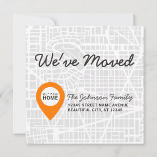 Unieke we hebben Map New Home Address Moving Aankondiging