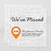Unieke we hebben Map New Home Address Moving Aankondiging (Voorkant / Achterkant)