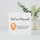 Unieke we hebben Map New Home Address Moving Aankondiging (Staand voorkant)
