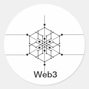 Unieke Web3-stickers Ronde Sticker