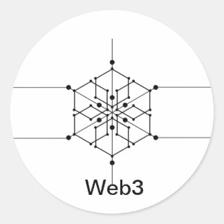 Unieke Web3-stickers Ronde Sticker