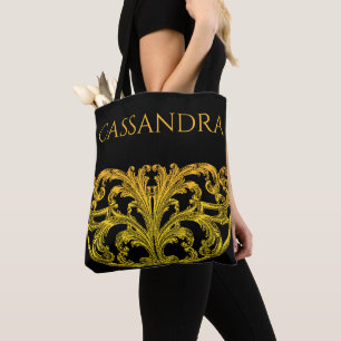 Unieke werveling Ombre Gold gepersonaliseerd Draagtas