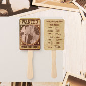 Unieke Westerne Stijl bruiloft programma Hand Fan Handwaaier