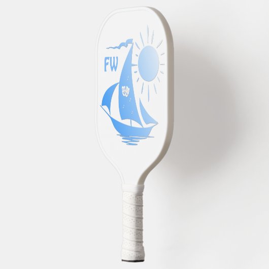 Unieke whimsical Theater Sailing Monogram Pickleball Paddle (Links)