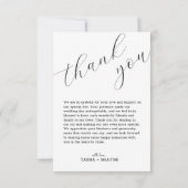 Unieke Wildflower bruiloft dank u kaart (Achterkant)