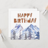 Unieke winterbossen "Happy Birthday"  Kaart (Voorkant / Achterkant in situ)