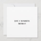 Unieke winterbossen "Happy Birthday"  Kaart (Achterkant)