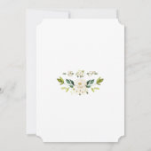 Unieke witte bloemen gouden lijst heilige communie kaart (Achterkant)