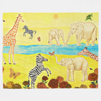Unieke zebra's fleece deken
