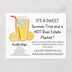 Unieke zomer real estate marketing promotie  briefkaart