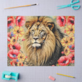 Unieke zonnebloemen rode papaver leeuwenkop tissuepapier (Craft)