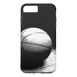 Unieke zwart wit basketbal 	iPhone 8 plus / 7 plus hoesje
