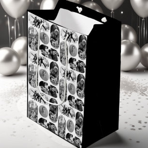 Unieke zwart-wit fotocollage medium cadeauzakje