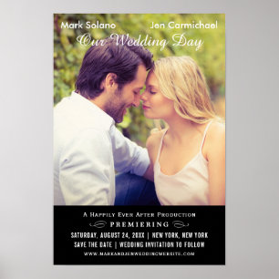 Unieke zwarte bruiloft foto Save the Date Movie Poster
