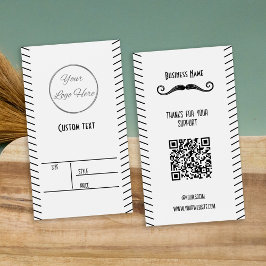 Unieke zwarte logo kapper shop productprijs label visitekaartje