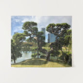 Unieke zwarte pingstructuur wandkleed (Voorkant (horizontaal))