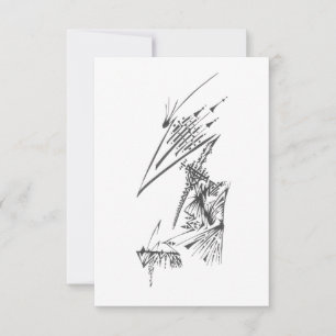 Unieke Zwarte Witte Abstracte Stam Tattookunst Bedankkaart