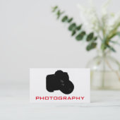 Unieke zwarte witte eyecatching-fotografie visitekaartje (Staand voorkant)