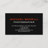 Unieke zwarte witte eyecatching-fotografie visitekaartje (Achterkant)