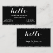 Unieke zwarte & witte naam visitekaartje (Voorkant / Achterkant)