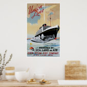 Unielijn — Steamship Ocean Liner Poster (Keuken)
