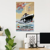 Unielijn — Steamship Ocean Liner Poster (Thuiskantoor)
