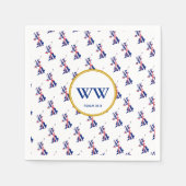 Uniemaand JACK Map Monogram Scriptpapier Servet (Voorkant)