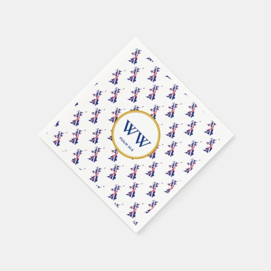 Uniemaand JACK Map Monogram Scriptpapier Servet (Hoek)