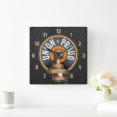 Uniepruid Square Wall klok (Huis)