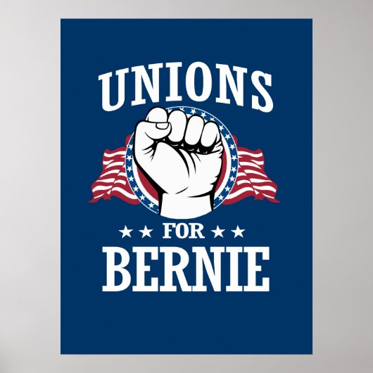 UNIES VOOR BERNIE SANDERS POSTER (Voorkant)