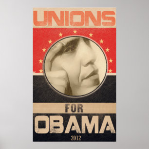 Unies voor Obama 2012 Grunge Poster