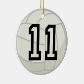 Uniform nummer 11 volleybalspeler keramisch ornament (Rechts)