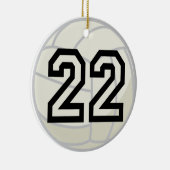 Uniform nummer 13 volleybalspeler keramisch ornament (Rechts)