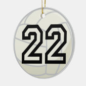 Uniform nummer 13 volleybalspeler keramisch ornament (Links)