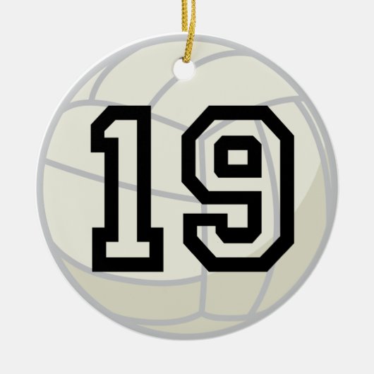 Uniform nummer 19 volleybalspeler keramisch ornament (Voorkant)