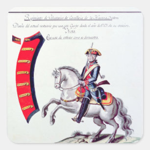 Uniform van de vrijwilligers vierkante sticker