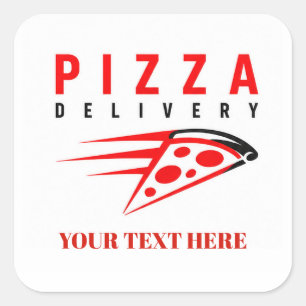 🍕 Uniform voor bezorgpersoneel pizzawinkel 🍕 Vierkante Sticker