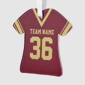 Uniforme de football Jersey Maroon avec nombre (devant)